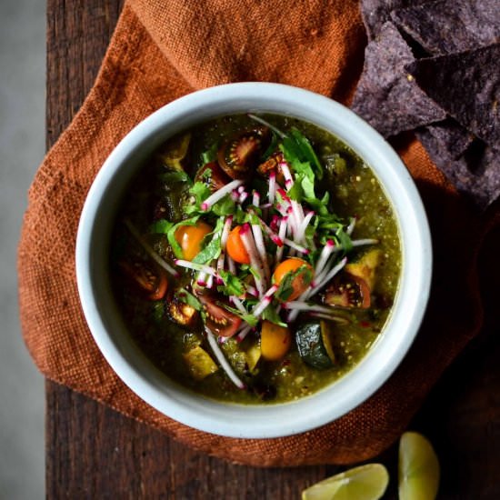 Tomatillo & Black Bean Soup - Recipe photo by drumbeets