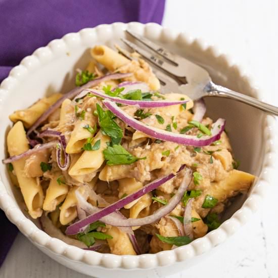 Tuna Chickpea Pasta Salad - Recipe photo by debsdailydish