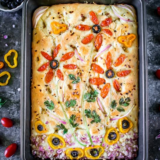 Focaccia bread recipe - Recipe photo by ruchiskitchen