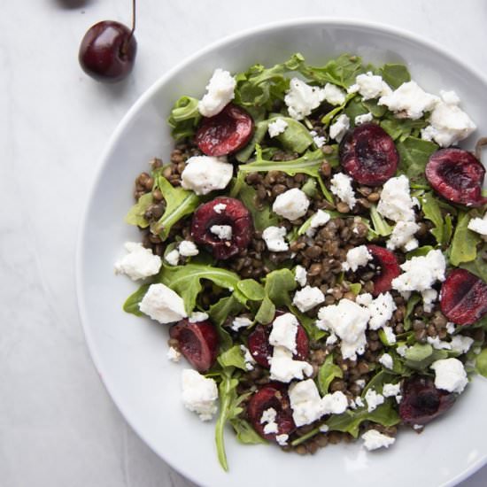 Cherry Lentil Salad - Recipe photo by simplespoonfuls