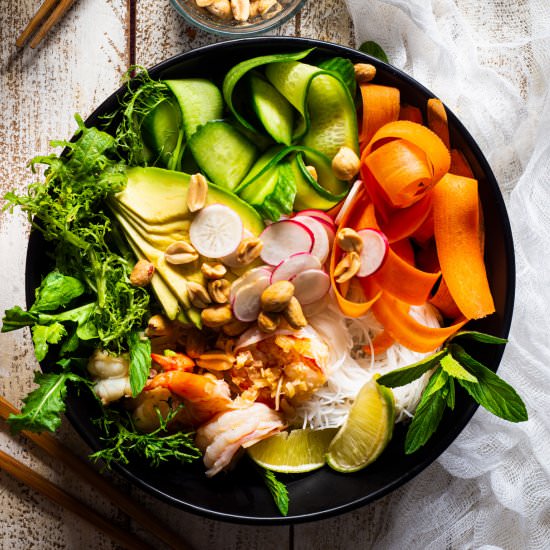Lemongrass Shrimp Vermicelli Bowls - Recipe photo by rhubarbandcod