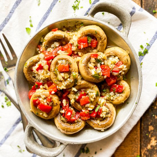 Marinated Garlic Mushrooms - Recipe photo by Spain on a Fork