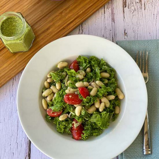 Kale Cannellini Salad - Recipe photo by Italian Kitchen Confessions