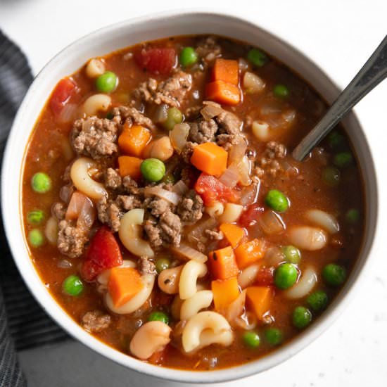 Hamburger Soup - Recipe photo by theforkedspoon