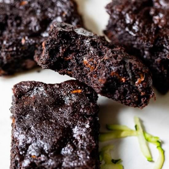 Chocolate Zucchini Brownies - Recipe photo by Skinnytaste