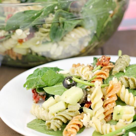 Rotini Pasta Salad with Spinach - Recipe photo by EricasRecipes