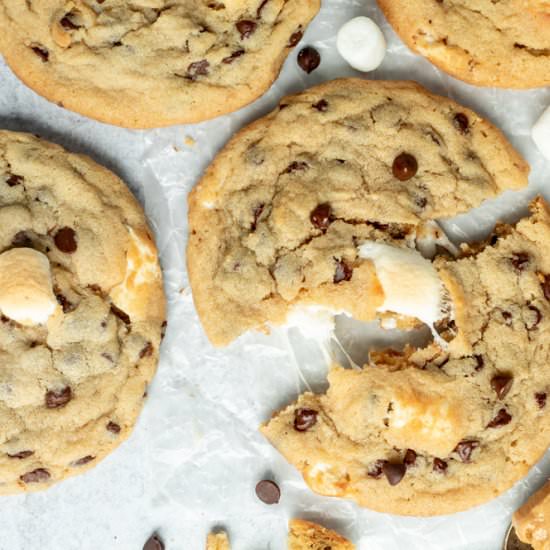 Peanut Butter Marshmallow Cookies - Recipe photo by parsleyandicing