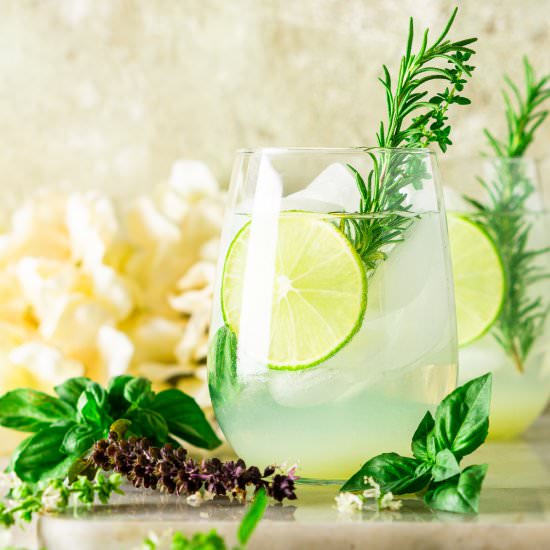 Garden Gin and Tonic - Recipe photo by Burrata and Bubbles