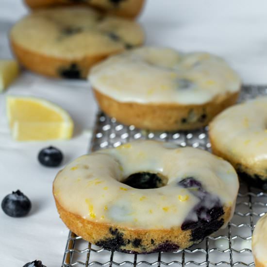 Baked Lemon Blueberry Cake Donuts - Recipe photo by parsleyandicing