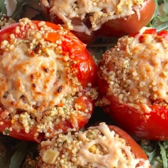 Vegan Stuffed Tomatoes with Quinoa - Recipe photo by A Life Well Planted