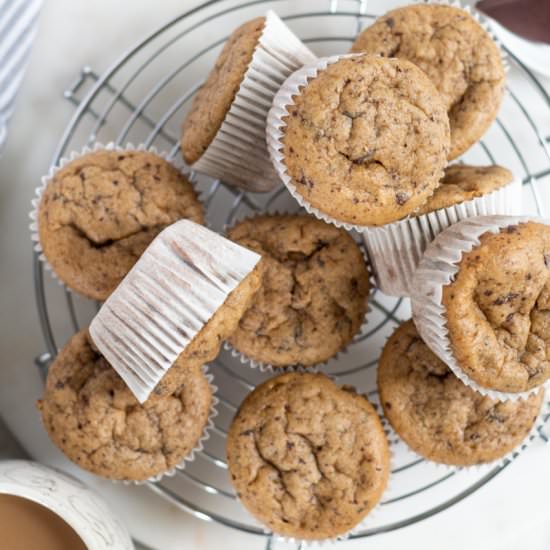 Blender Banana Chocolate Chip Muffins - Recipe photo by islandbakes