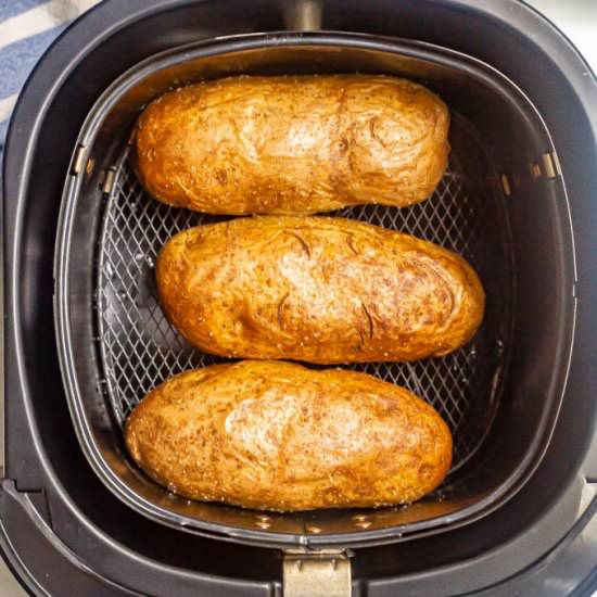 Air Fryer baked potatoes - Recipe photo by Family Food on the Table
