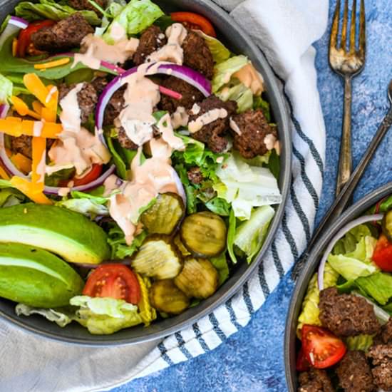 Cheeseburger Salad - Recipe photo by theseasonaljunkie