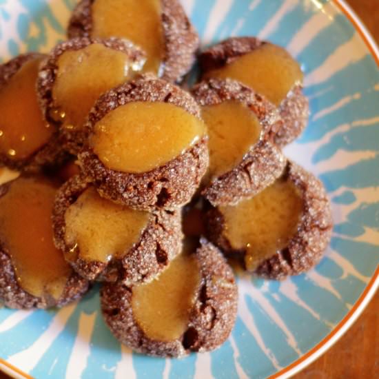 Salted Caramel Thumbprint Cookies - Recipe photo by Jennyblogs