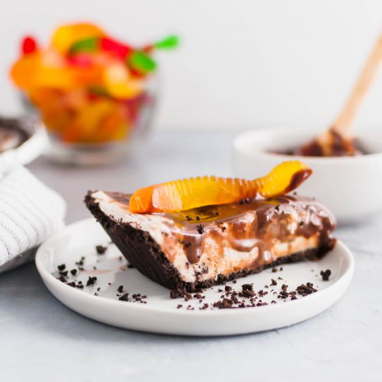 Dirt and Worms Ice Cream Pie - Recipe photo by megseverydayindulgence