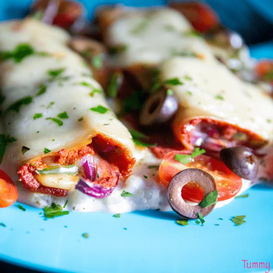 Lasagna Rollups with Thai tinge - Recipe photo by tummy-to-heart