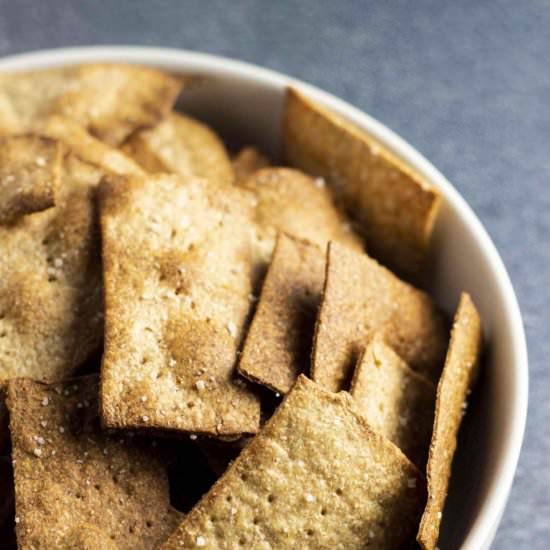 Simple Sea Salt Crackers - Recipe photo by kettleandkale