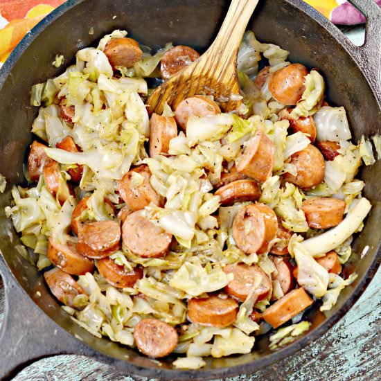 Fried Cabbage and Sausage - Recipe photo by littlebitrecipes