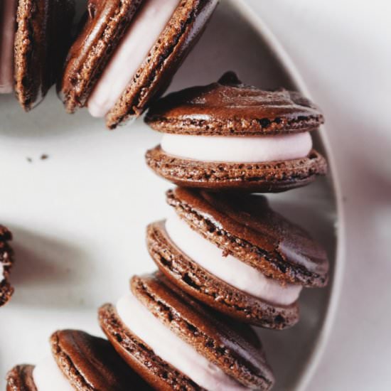 Black forest Macarons - Recipe photo by bakesalotlady