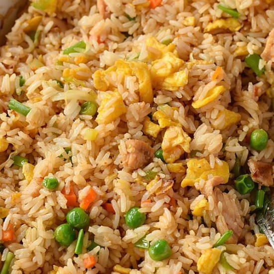 Under 30 mins Chicken Fried Rice - Recipe photo by Savory Bites