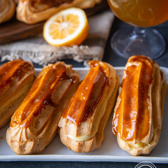 Lemon Ginger Éclairs - Recipe photo by TheBeeroness