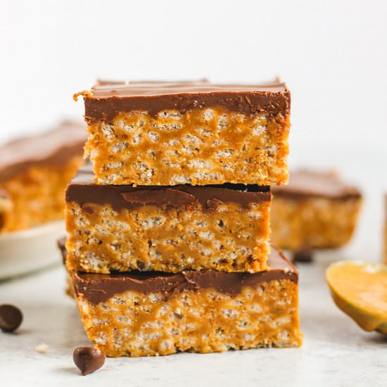 Healthier Scotcheroo Bars - Recipe photo by CleanPlateMama