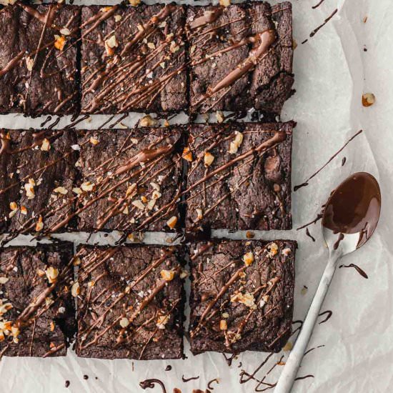 Fudgy Vegan Brownies - Recipe photo by My Goodness Kitchen