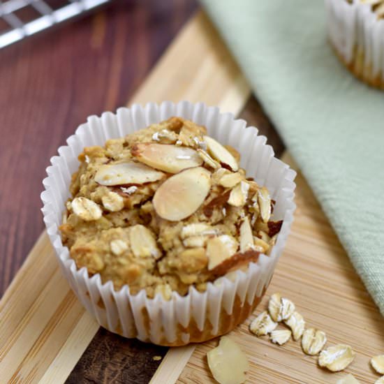 Almond Butter Oatmeal Muffins - Recipe photo by Flavor Walk