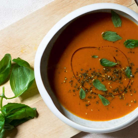 Tomato Chickpea Soup with Za'atar - Recipe photo by cocos green deli
