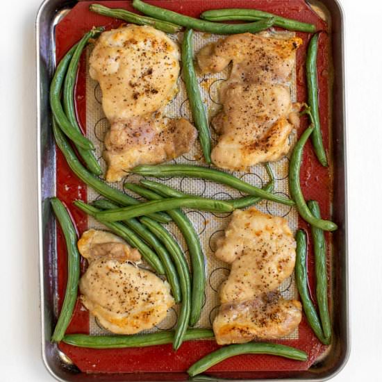 Sheet Pan Chicken Thighs {Whole30} - Recipe photo by travelingspiceco