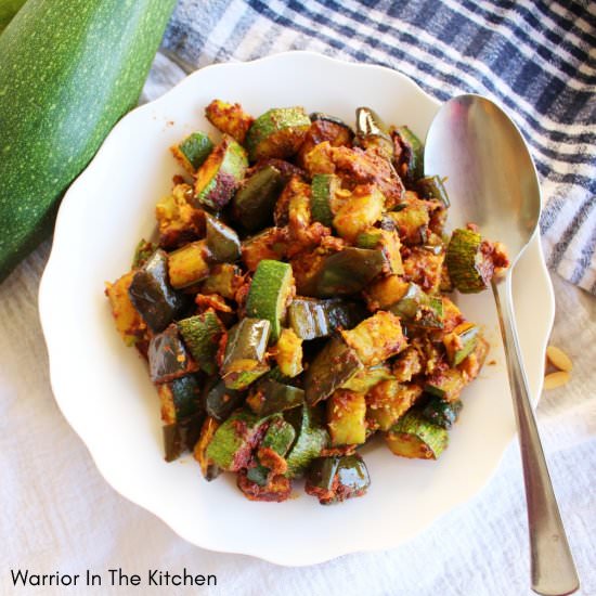 Farm To Table Zucchini Eggplant Shaak - Recipe photo by Warrior In The Kitchen