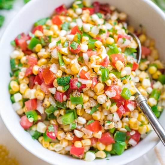 Easy Corn Salsa (or Salad) - Recipe photo by Two Healthy Kitchens
