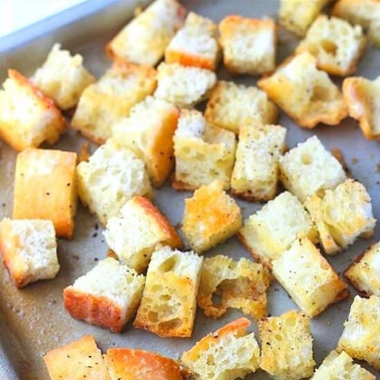 homemade croutons - Recipe photo by nowcookthis