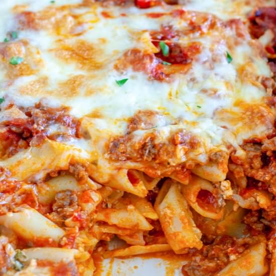Baked Mostaccioli - Recipe photo by foodlovinfamily