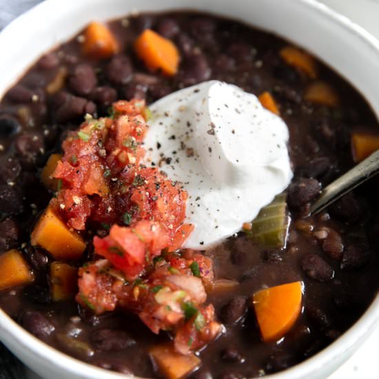 Black Bean Soup - Recipe photo by theforkedspoon