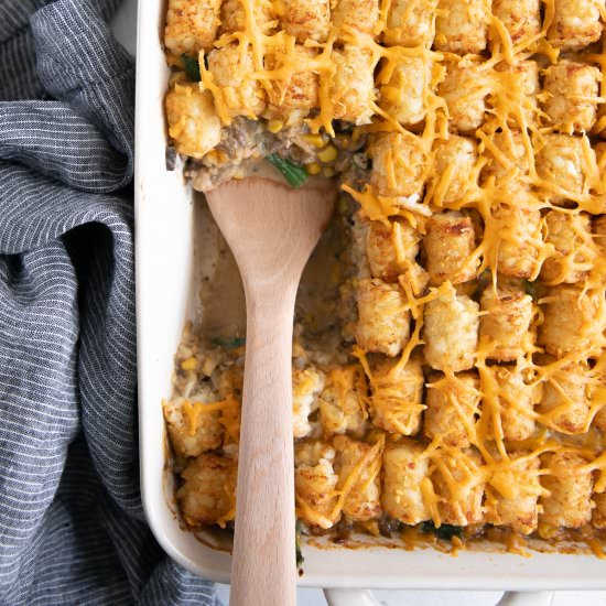 Tater Tot Casserole - Recipe photo by theforkedspoon