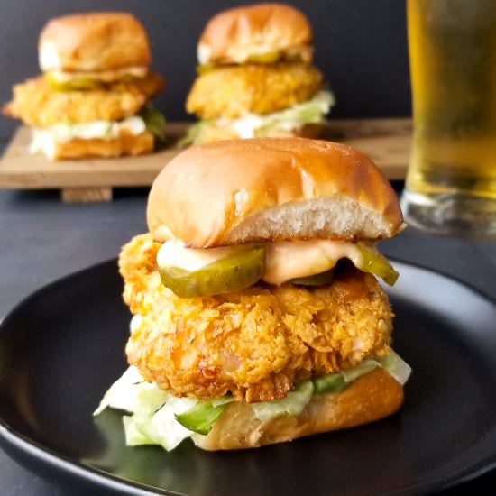 fried chicken sliders - Recipe photo by amandacooksandstyles