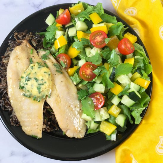 Air Fryer Tilapia w/Chive Butter - Recipe photo by summeryule.com
