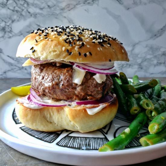 Homemade burger and buns - Recipe photo by mangotomato