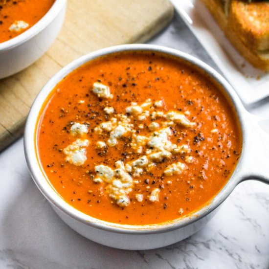 Creamy Vegan Tomato Soup - Recipe photo by PlantPowerCouple