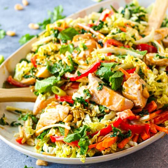 Thai Chicken Salad w/ Peanut Sauce - Recipe photo by MaesMenu