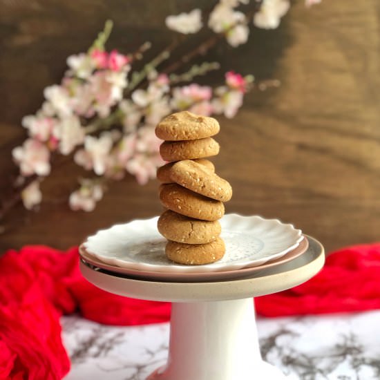 Sesame almond butter cookies - Recipe photo by Once a Foodie