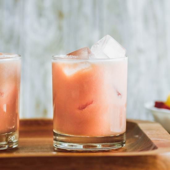 Iced Guava Passionfruit Drink - Recipe photo by Sweet Tea and Thyme