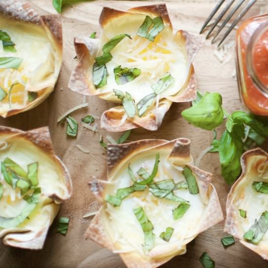 italian egg wonton cups - Recipe photo by ahintofrosemary