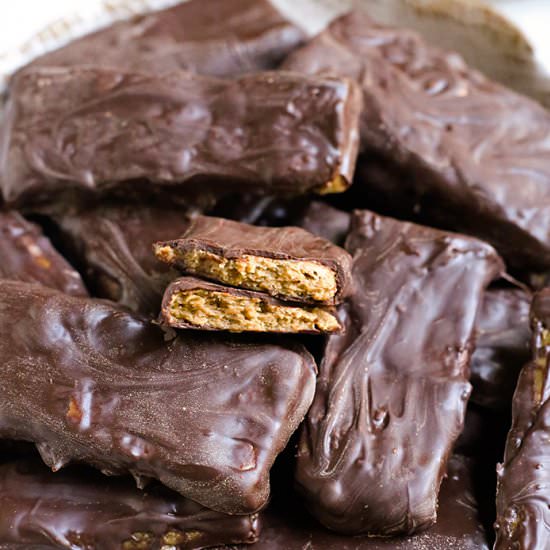 Paleo Vegan Butterfinger Candy Bars - Recipe photo by realfoodwithjessica