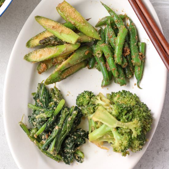 Goma-ae (Japanese sesame salad) - Recipe photo by chefjacooks