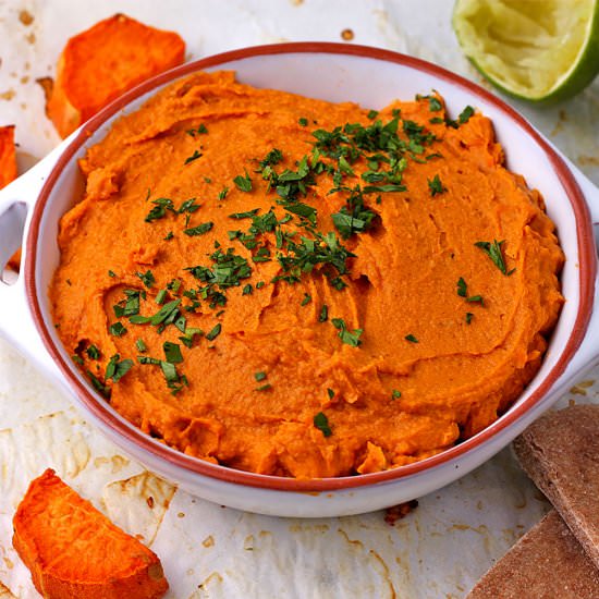 Roasted Sweet Potato Dip - Recipe photo by veganwithgusto