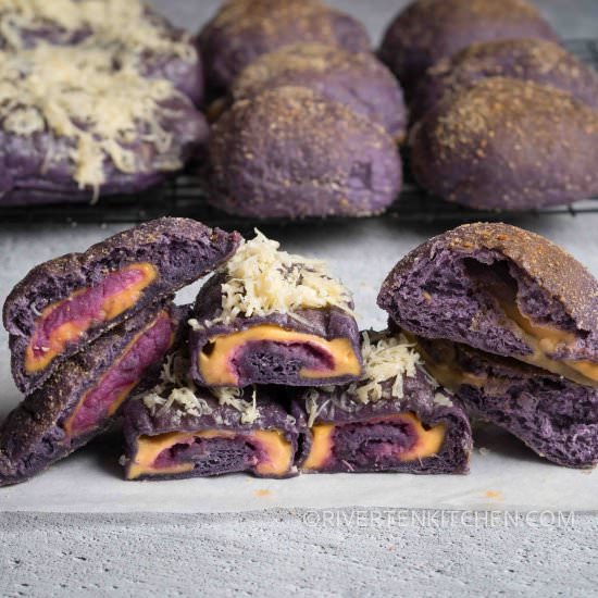 Ube Cheese Bread and Pandesal - Recipe photo by Rivertenkitchen