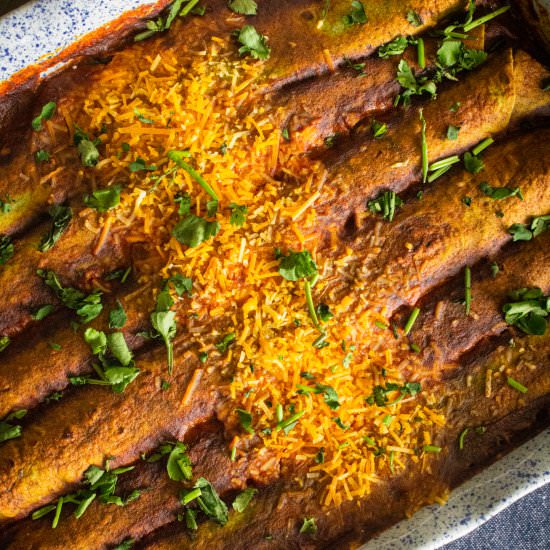 Zucchini Black Bean Enchiladas - Recipe photo by cashews_and_quinoa