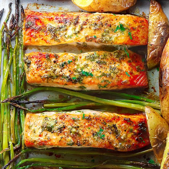 Garlic Butter Baked Salmon - Recipe photo by Chefjar